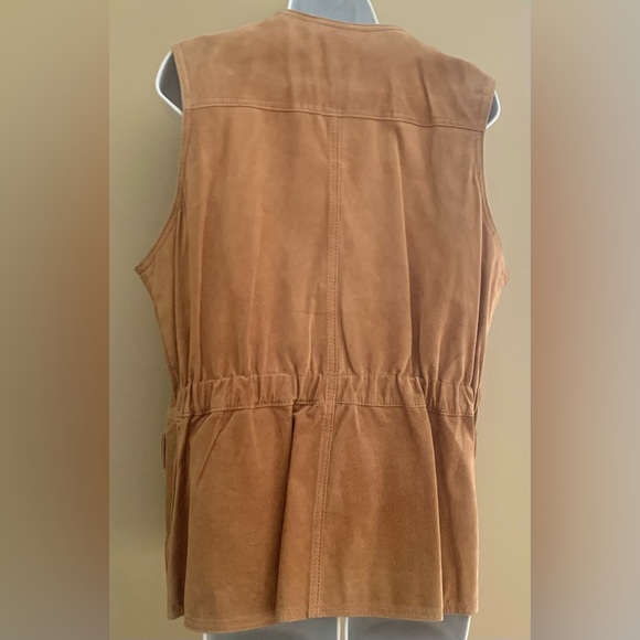 Tan Suede Vest Jacket - Picture 6 of 12